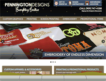 Tablet Screenshot of penningtondesigns.com